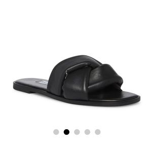 Steve Madden Georgina Leather Black Sandals